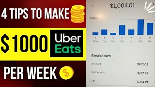 4 Tips to Make $1000 a Week with Uber Eats - Uber Eats Driver Tips & Tricks 2022