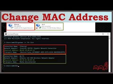 Change MAC Address of PC - MAC Spoofing Using Batch File