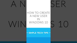 how to create a new user in windows 10 | short tips