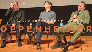 OPPENHEIMER talk with Robert Downey Jr, Cillian Murphy, Christopher Nolan  February 8, 2024 4K