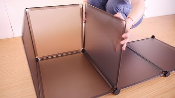 How to Assemble LANGRIA Modular Cube Storage - Brown Version