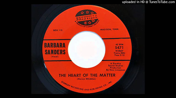 Barbara Sanders - The Heart Of The Matter (Nashvil...