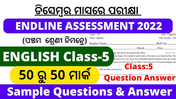 LRP Endline assessment class 5 english questions answer 2022 | Endline Test class 5 English