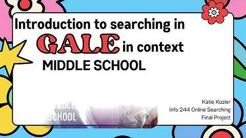 Introduction to Gale in Context Middle School