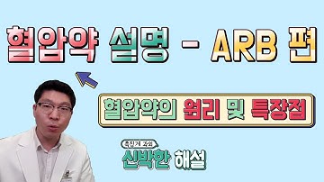 혈압약 설명 2편 ARB ㅣ 작용원리 및 특장점 복약지도 시원하게 설명해 드립니다