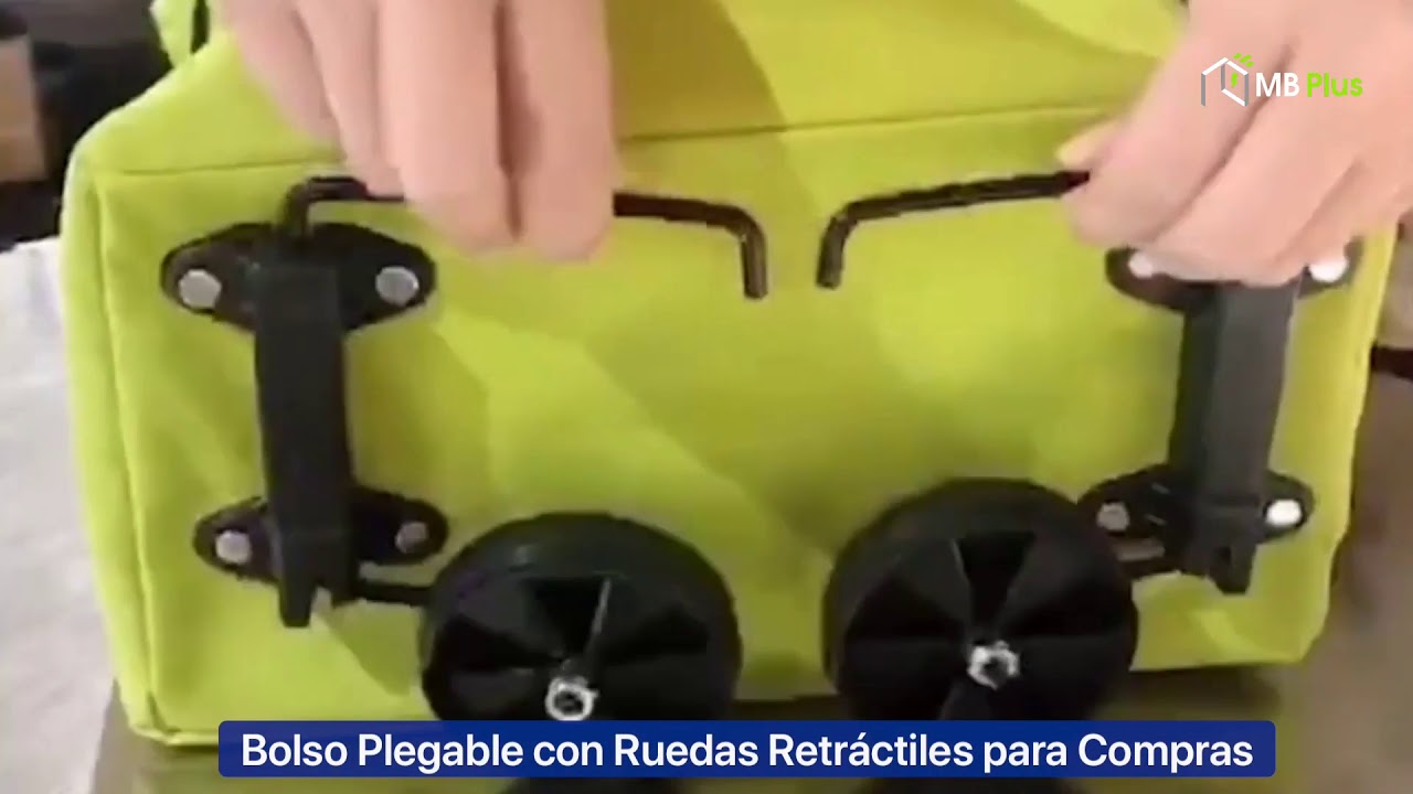 Bolso Plegable con Ruedas Retráctiles para Compras 