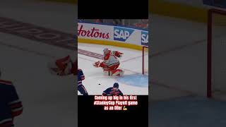 Coming up big in his first #StanleyCup Playoff game as an Oiler! #oilersnation  #hockey  #nhl