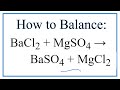 Balancing Reactions with Polyatomic Ions