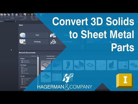 Inventor - How to Convert 3D Solids to Sheet Metal Parts