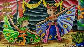Cara Menggambar Tari Merak Cara Menggambar Tari Merak