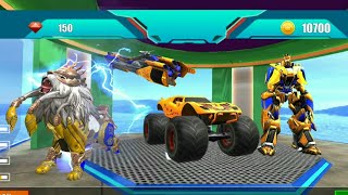 Space Robot Transport Games - Lion Robot Car Game - android gameplay screenshot 5