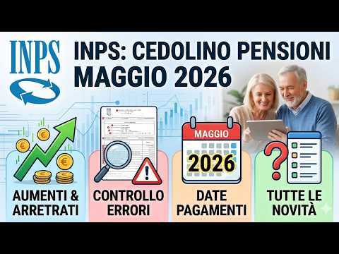 Video INPS Cedolino Pensioni Maggio 2026: Arretrati, Aumenti, Errori INPS e Date Pagamenti