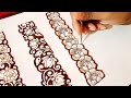 Henna Class :- Different Inverse Bold Henna Design for Practice l Lotus, Rose, henna border designs
