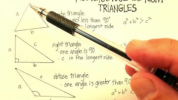 Triangles: Using the Pythagorean Theorem to Determine Acute, Obtuse, and Right Triangles