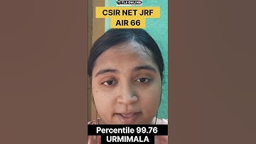 Congratulations CSIR-NET JRF AIR 66 Urmimala Best wishes #csirnetjuly2024 #csirnetlifesciences