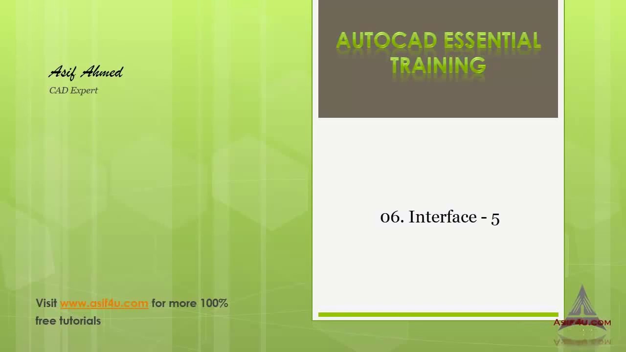 Bangla AutoCAD Tutorial || Essential CAD Training 04 Interface 4 - YouTube