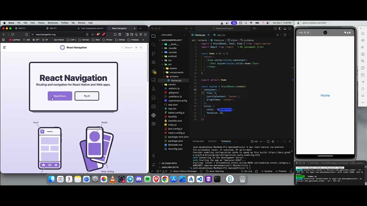 CHAPTER 1: LESSON 5 - BASIC STACK NAVIGATION SETUP USING REACT ...