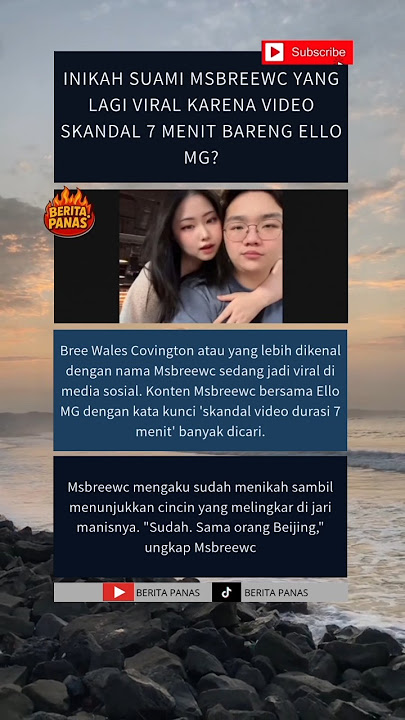 Inikah suami Msbreewc yang lagi viral karena vidio skandal 7 menit dengan Ello MG #shorts