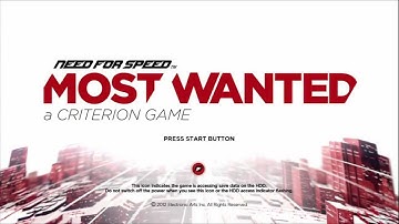 NFS:Most Wanted (2012) - Title screen
