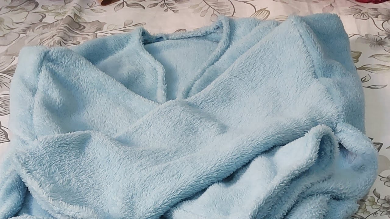 como fazer roupão masculino de cobertor ultra soft