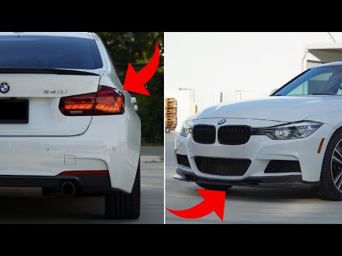 BMW F30 GTS tail lights and Carbon front lip install
