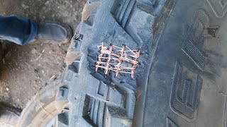 Reifenreparatur in Afrika