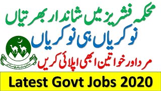 Fisheries Department Jobs 2020 | Latest Govt Jobs in Pakistan 2020 | Govt Jobs in Balochistan 2020