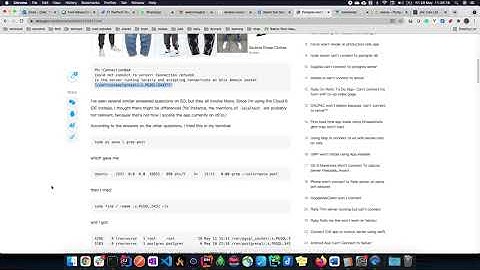 Ruby on Rails Postgresql /var/run/postgresql/.s.PGSQL.5432 Is the server running locally