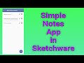 Simple notes app in Sketchware