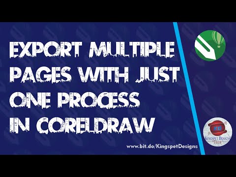 CorelDRAW  How to EXPORT MULTIPLE PAGES in JPG PNG PDF in ONE PROCESS   KingspetDesigns