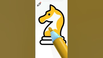 how to draw knight chess #shorts #howtodraw #chess