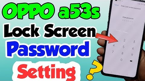 OPPO a53s Mein lock Screen Password Kaise lagaye | OPPO a53s lock Screen Setting | OPPO a53s lock