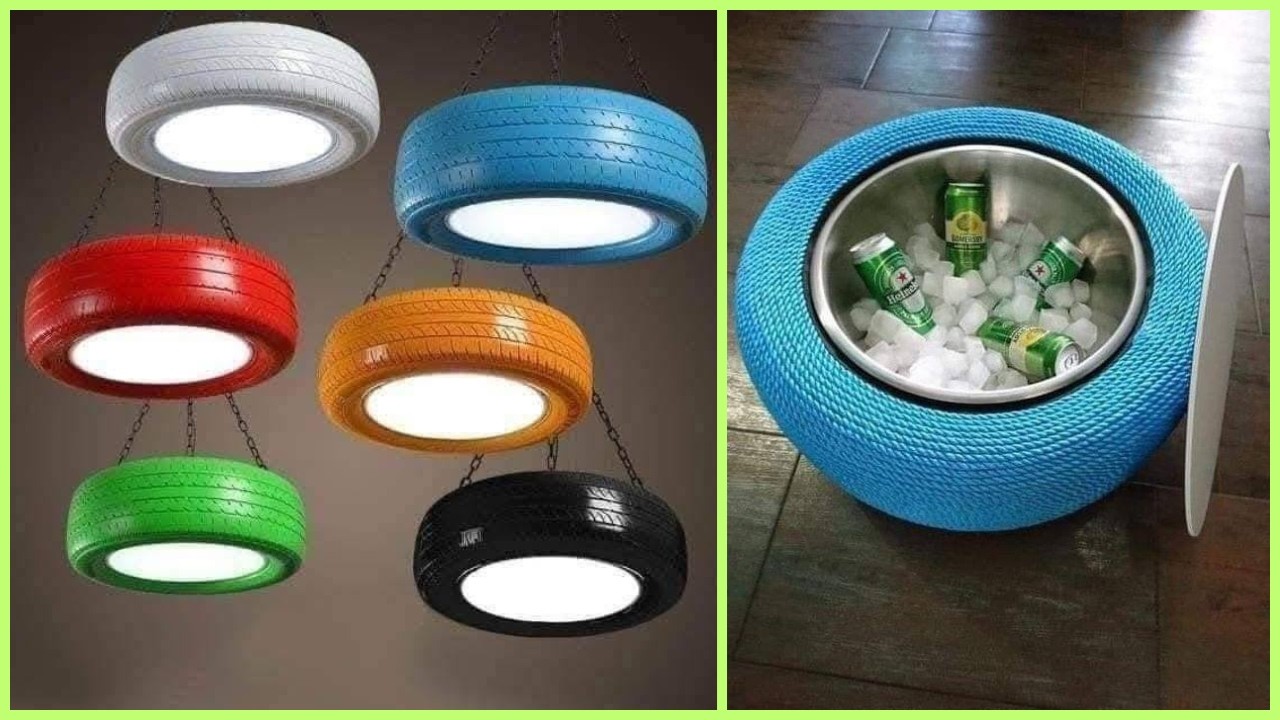INGENIOSAS iDEAS para APROVECHAR y RECICLAR NEUMATICOS en ESPACIOS FUNCIONALES de tu HOGAR o JARDIN