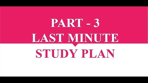 NPTEL EXAM PREPARATION - PART 3 - THE LAST MINUTE STUDY PLAN #nptel #swayam #exam #tips