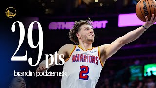 Brandin Podziemski Career High In Points In Warriors Vs Jazz