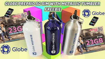 Globe Prepaid 5g Sim with Metallic Tumbler Freebie