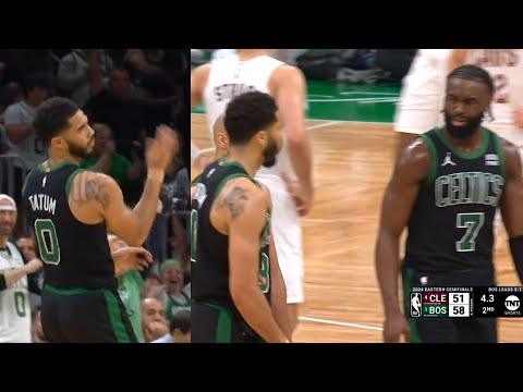 Jayson Tatum gets tech for waving off ref and tells Jaylen Brown \