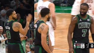 Jayson Tatum Gets Tech For Waving Off Ref And Tells Jaylen Brown Fk Off Me
