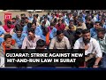 Gujarat over 1000 city bus drivers hold 3day strike against new hitandrun law in surat