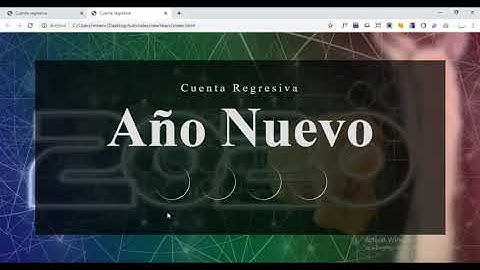 Reloj de cuenta regresiva para año nuevo con html css y js