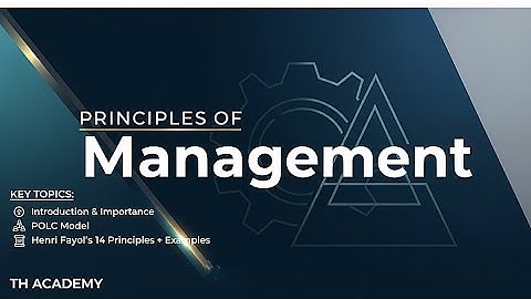 Principles of Management | Functions, POLC Model, Henry & Real-Life Examples | TH Academy Lecture 