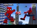 MINECRAFT SUPERHERO SPIDERMAN VS GTA 5 SUPERHERO SPIDERMAN  - WHO IS BEST?