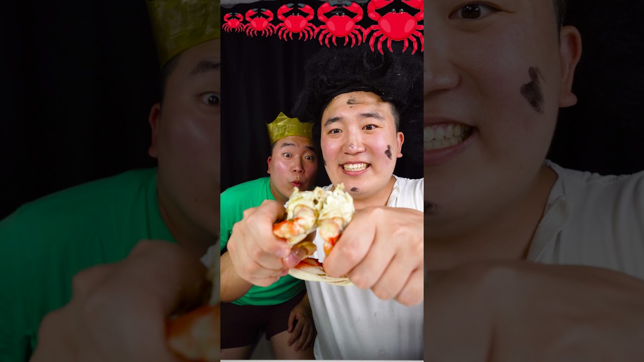 большой против маленького 1~100% испытание еды | гигантский королевский краб смешно Mukbang 