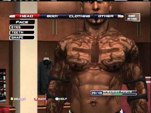 TEST VIDEO! WWE SvR 2011 CAW Michael Mendoza Tattoo Update *Read description*