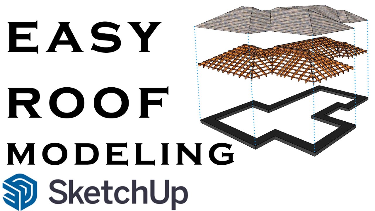 Easy roof modeling in sketchup 1001bit tools youtube