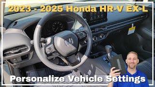2023  2025 Honda HRV EXL Vehicle Settings