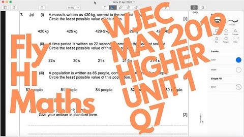 GCSE Maths Revision | WJEC May 2019 Higher Tier Unit 1 Non-Calculator | Question 7