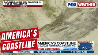 Die Stranderosion in New Jersey verschärft sich, nachdem ein Nor'easter die Ostküste getroffen hat.