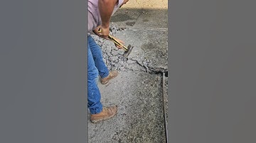 how to break concrete with sledgehammer