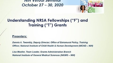 Understanding NRSA Fellowship "F" and Training "T" Grants